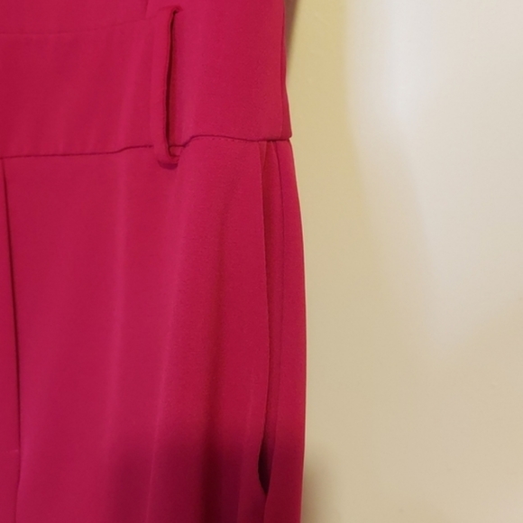 New York & Company Fuchsia Puff Sleeved Jumpsuit Size Small - Picture 5 of 12